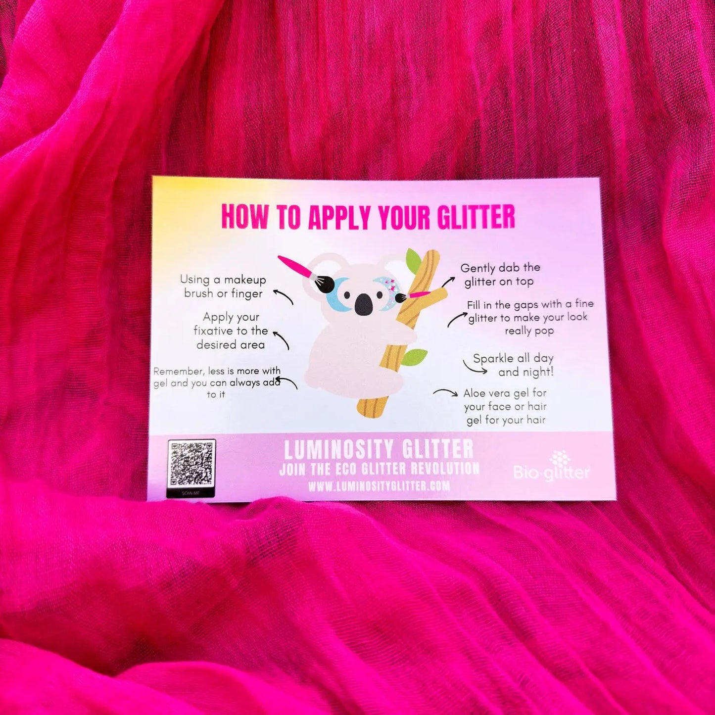 Informative Glitter Cards