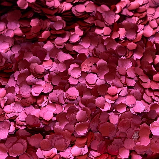 Red super chunky festival glitter