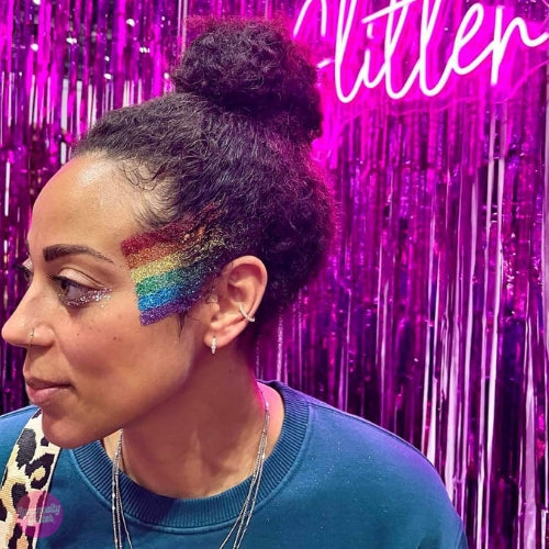 Blush Red Fine Glitter Makeup