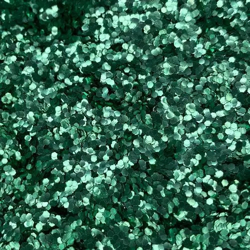 Green chunky biodegradable glitter