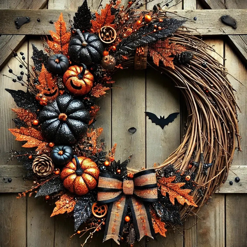 Tutorial: DIY Eco-Friendly Glittery Halloween Wreath Tutorial - Luminosity Glitter