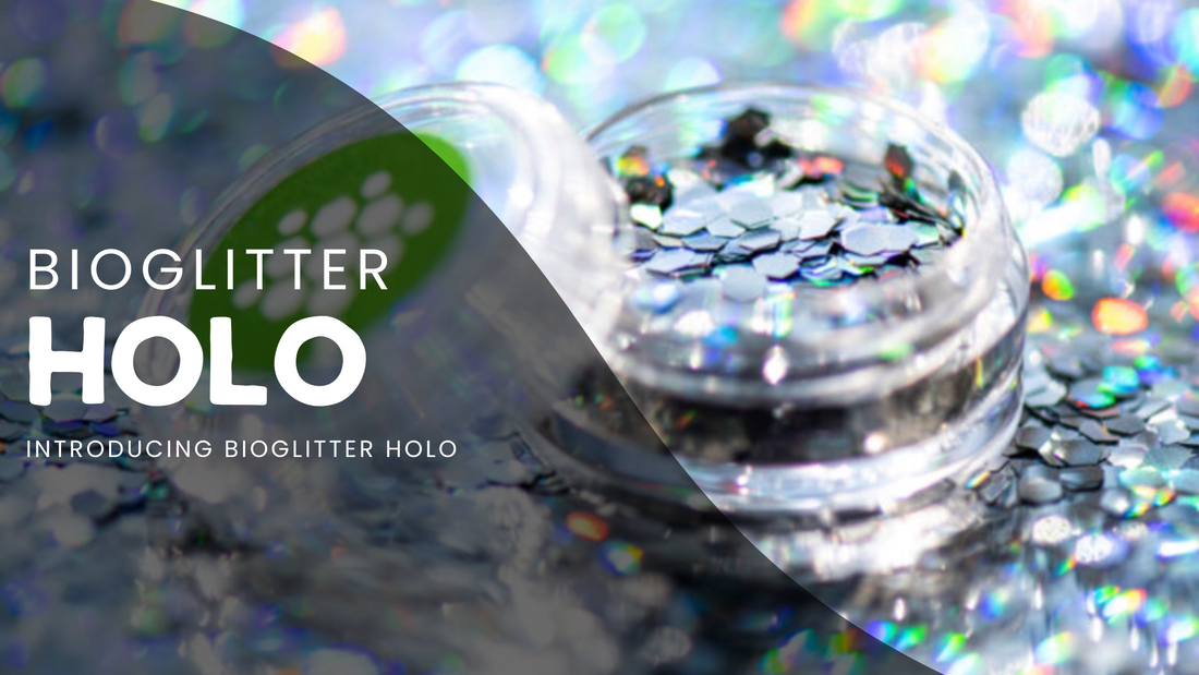 Holographic biodegradable glitter - Bioglitter Holo. The world's first biodegradable holographic glitter.