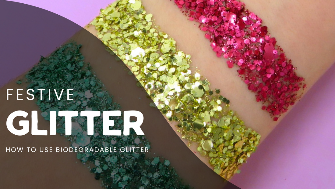 Festive biodegradable glitter and how to use it in creative ways.