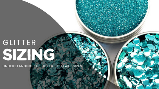 Glitter sizing, learn the differences between fine, chunky and super chunky glitter.