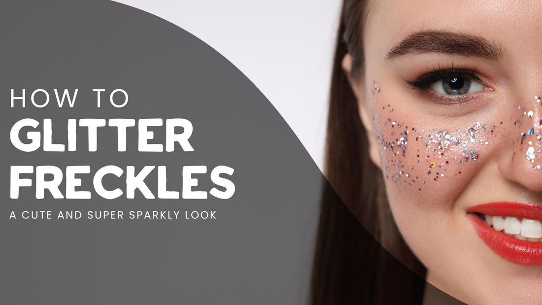 How to create glitter freckles using chunky glitter.