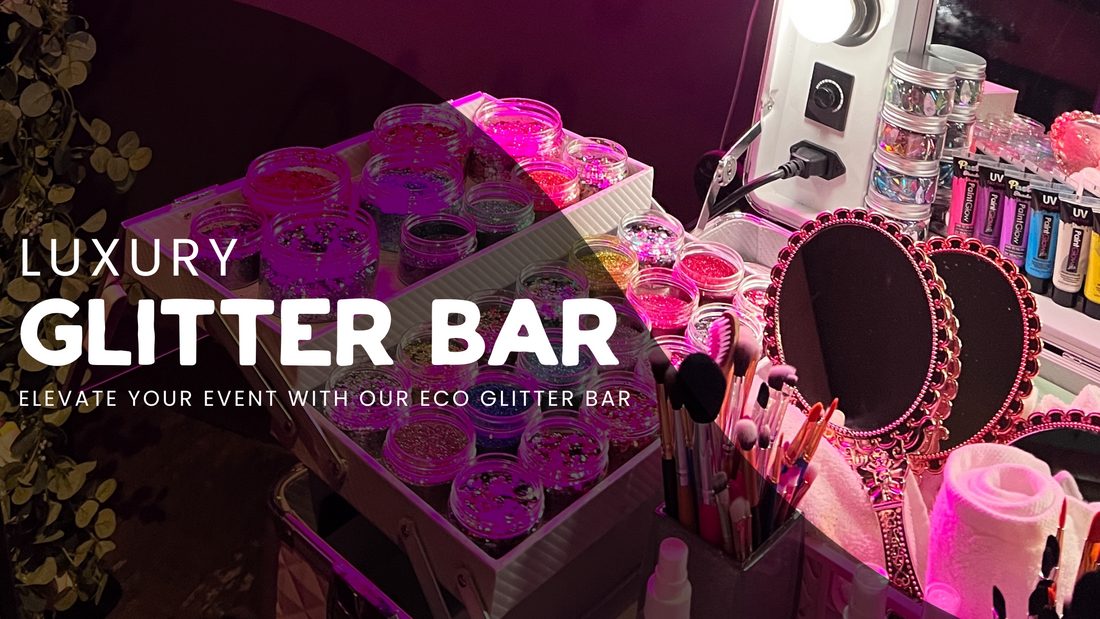 Luxury eco glitter bar hire to elevate your event