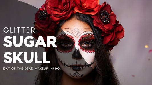 Day of the dead sugar skull glitter makeup