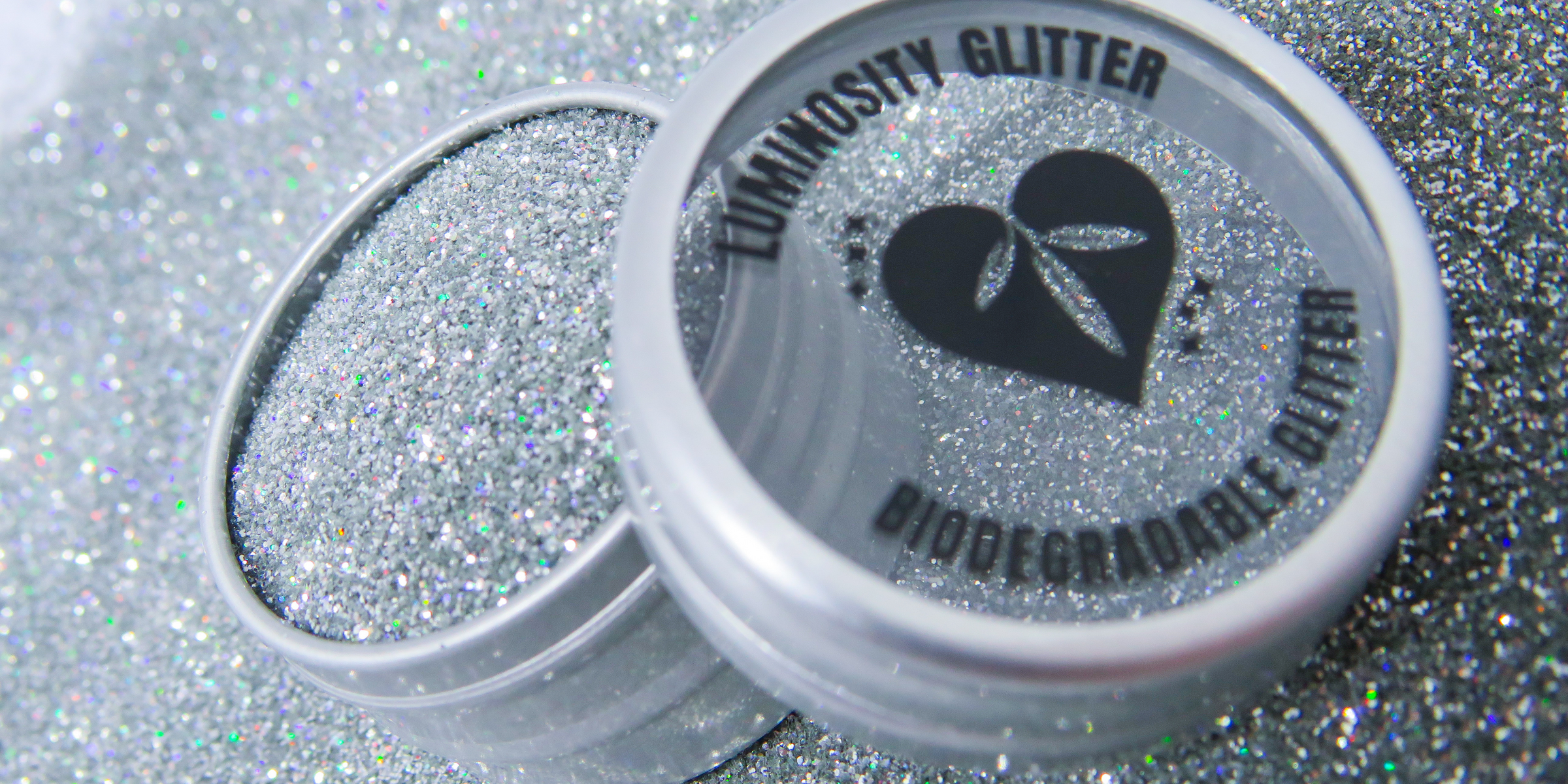 Silver holographic cosmetic biodegradable glitter