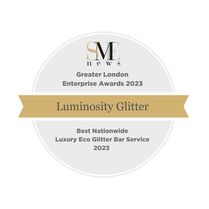 Luminosity Glitter have been named as the best nationwide luxury eco glitter bar service 2023 by SME News Awards