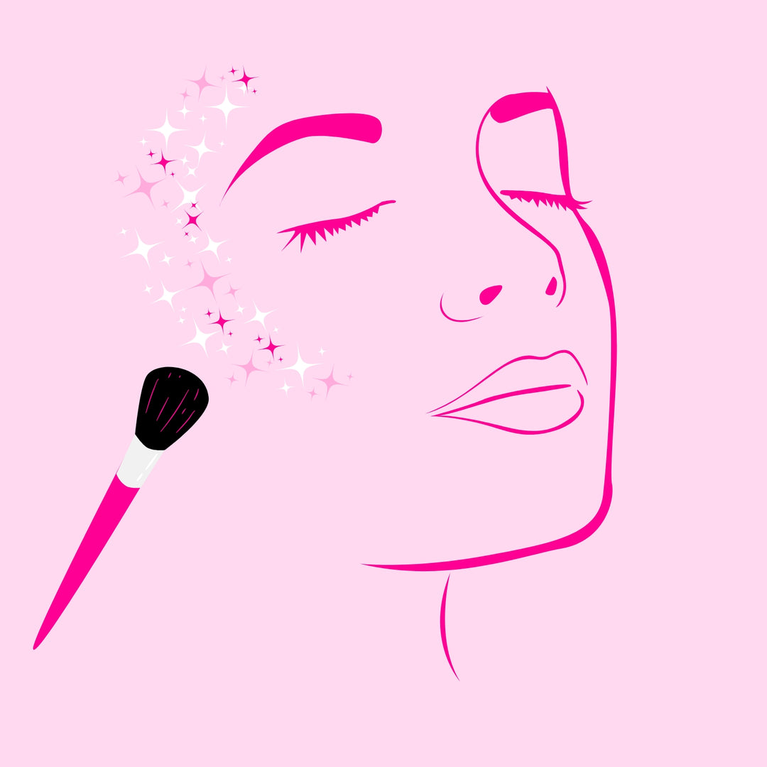 How to apply face glitter using a brush. Gently dab a makeup brush with glitter on, onto the cosmetic fixative.