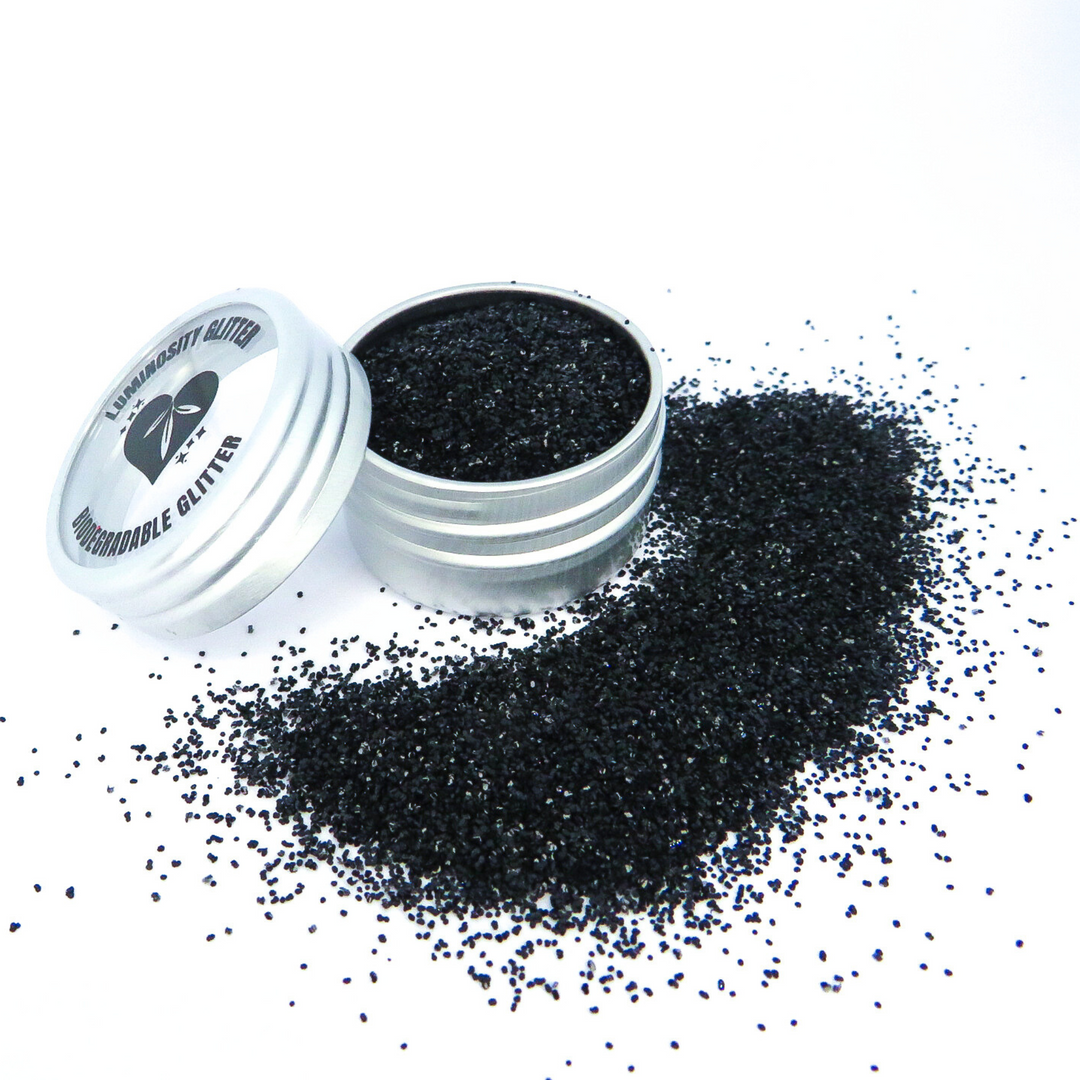 Black standard cosmetic eco glitter for Halloween makeup