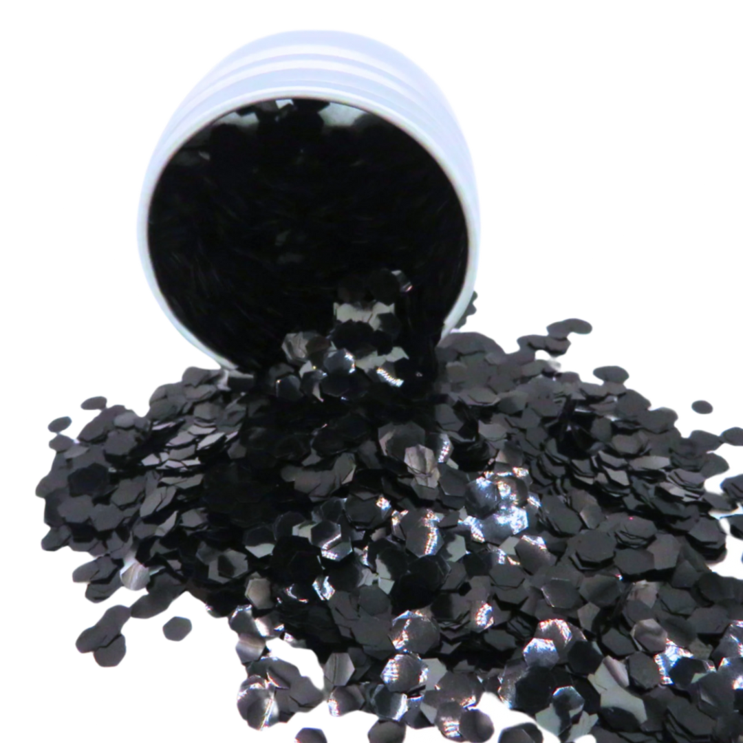 Black super chunky eco friendly cosmetic glitter