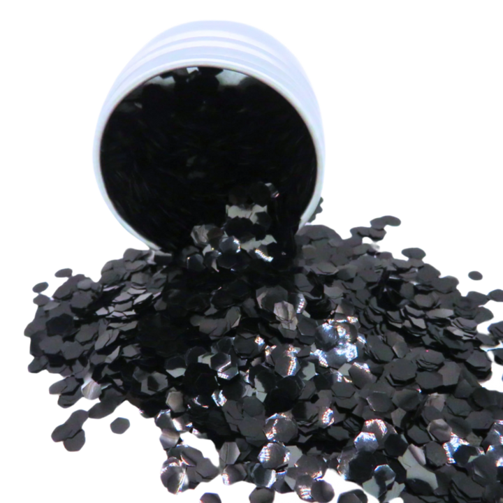 Black super chunky eco friendly cosmetic glitter