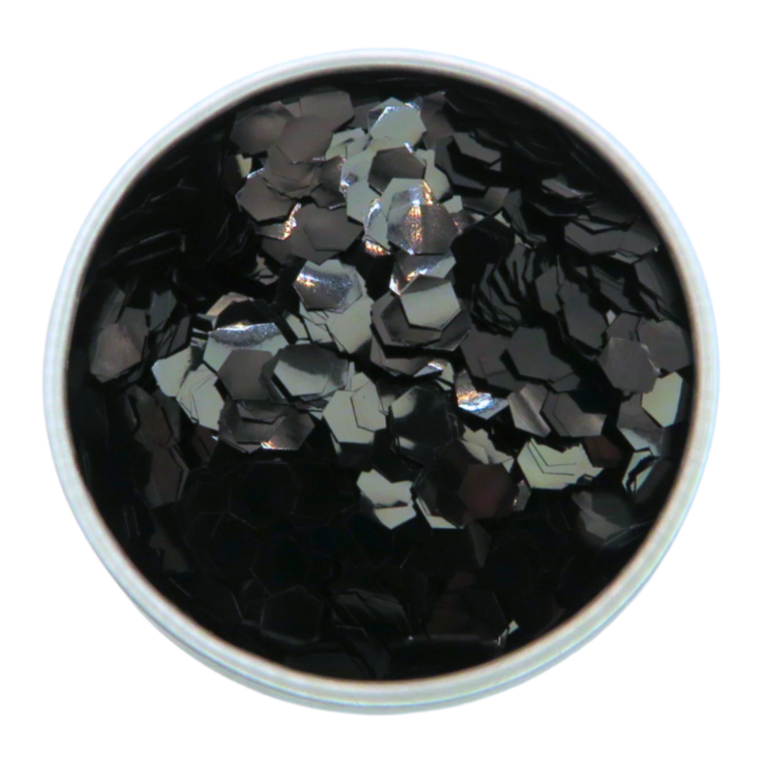 Black super chunky eco friendly cosmetic glitter