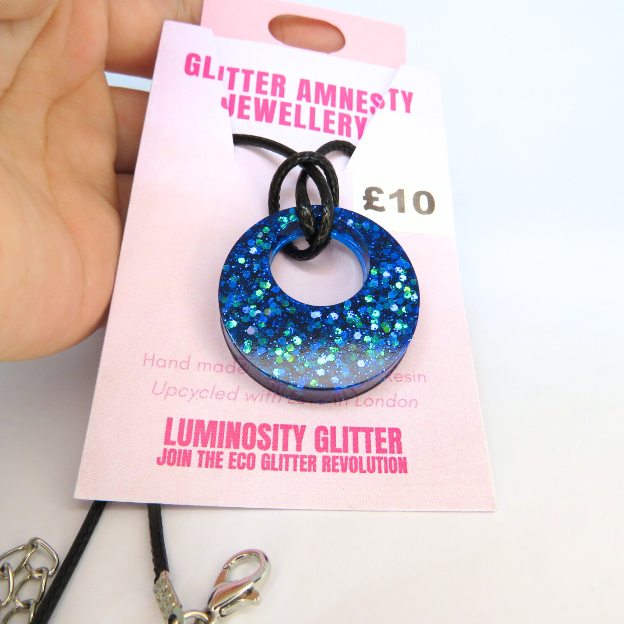 Glitter Necklace - Ocean Blue