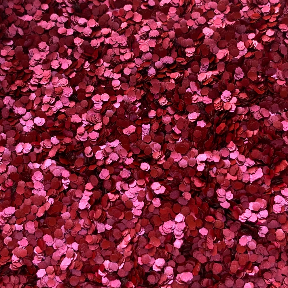 Blush red chunky eco friendly cosmetic glitter