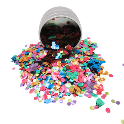 Confetti biodegradable glitter blend by Luminosity Glitter for use on your face, body, hair and nails.