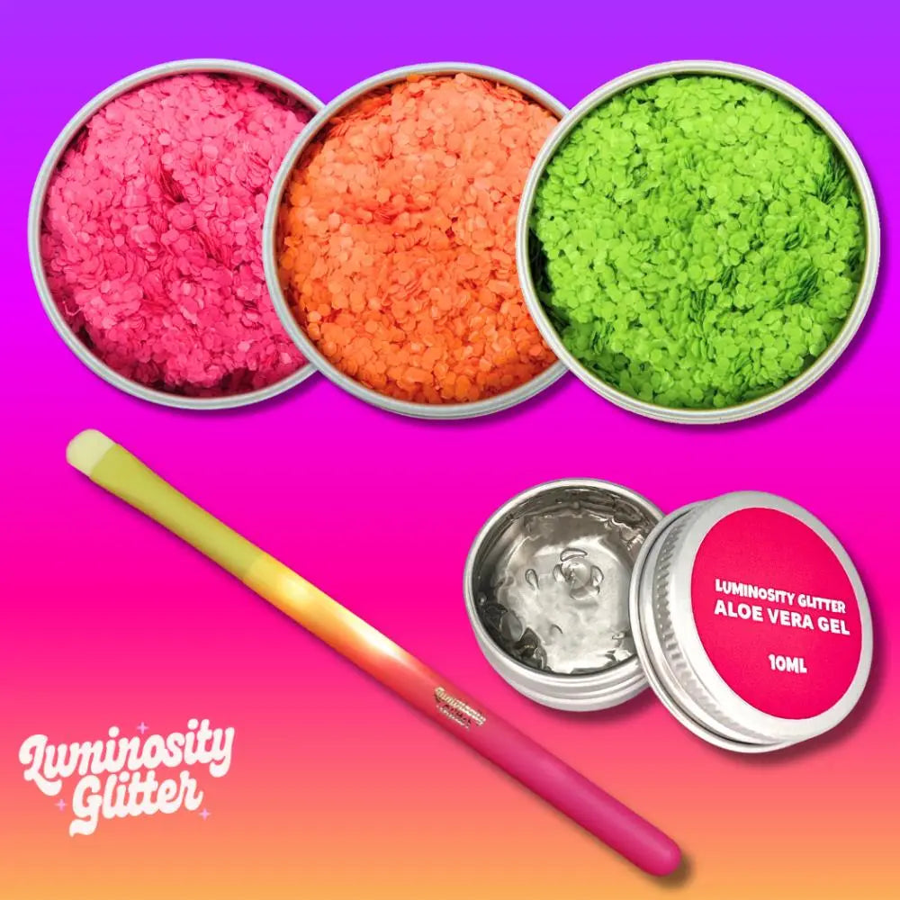 Electric vibes biodegradable glitter trio set. The perfect teen gift.