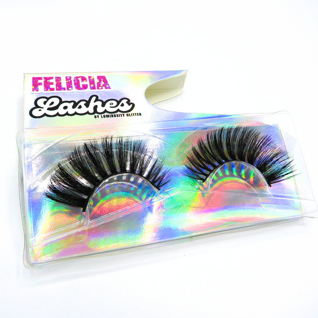 Felicia strip faux mink lashes by Luminosity Glitter