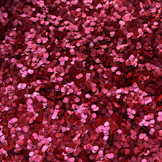 Red chunky festival glitter