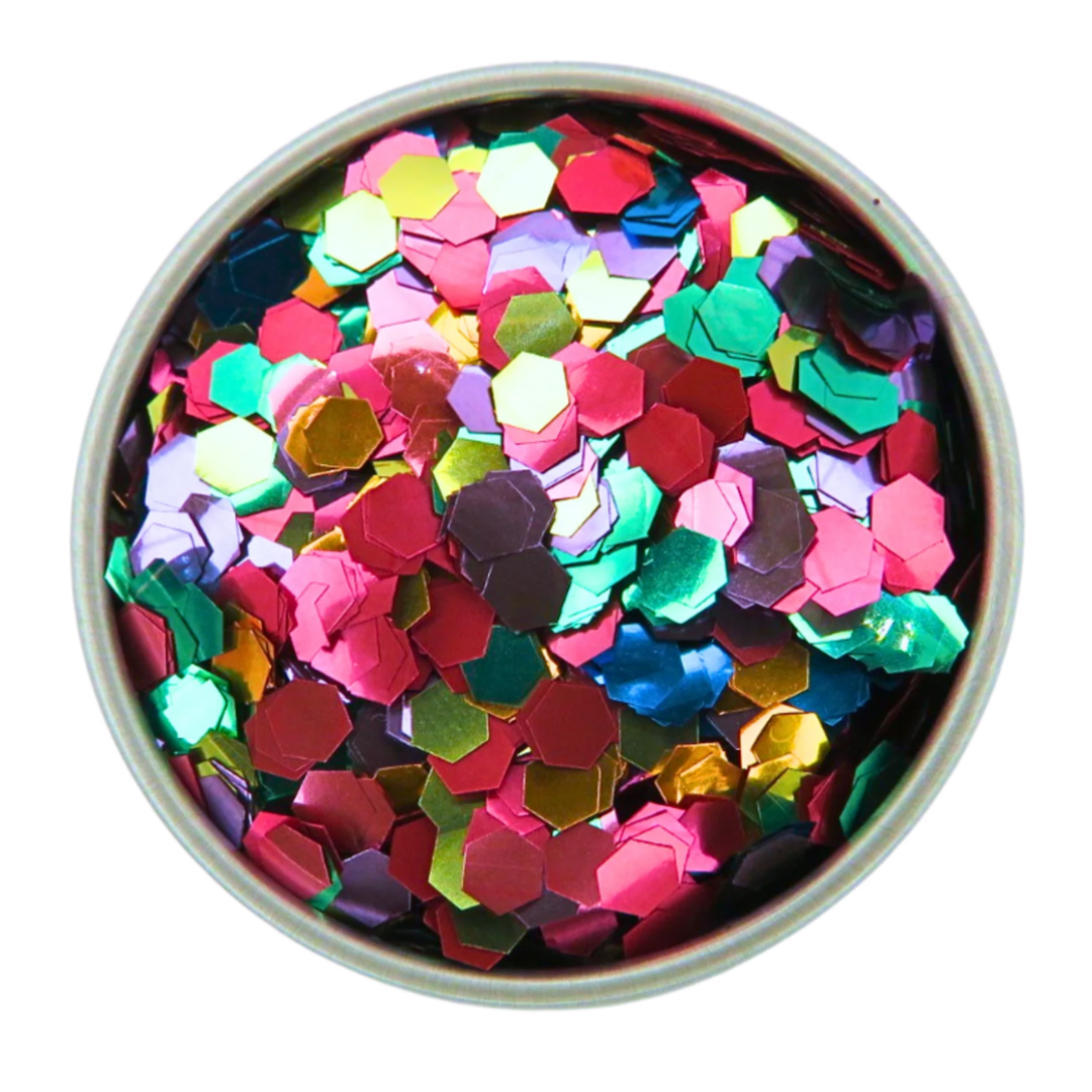 Funfetti super chunky eco friendly glitter mix of rainbow colour glitters