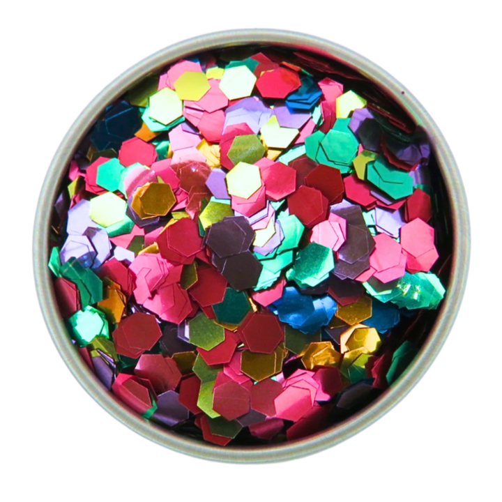 Funfetti super chunky eco friendly glitter mix of rainbow colour glitters