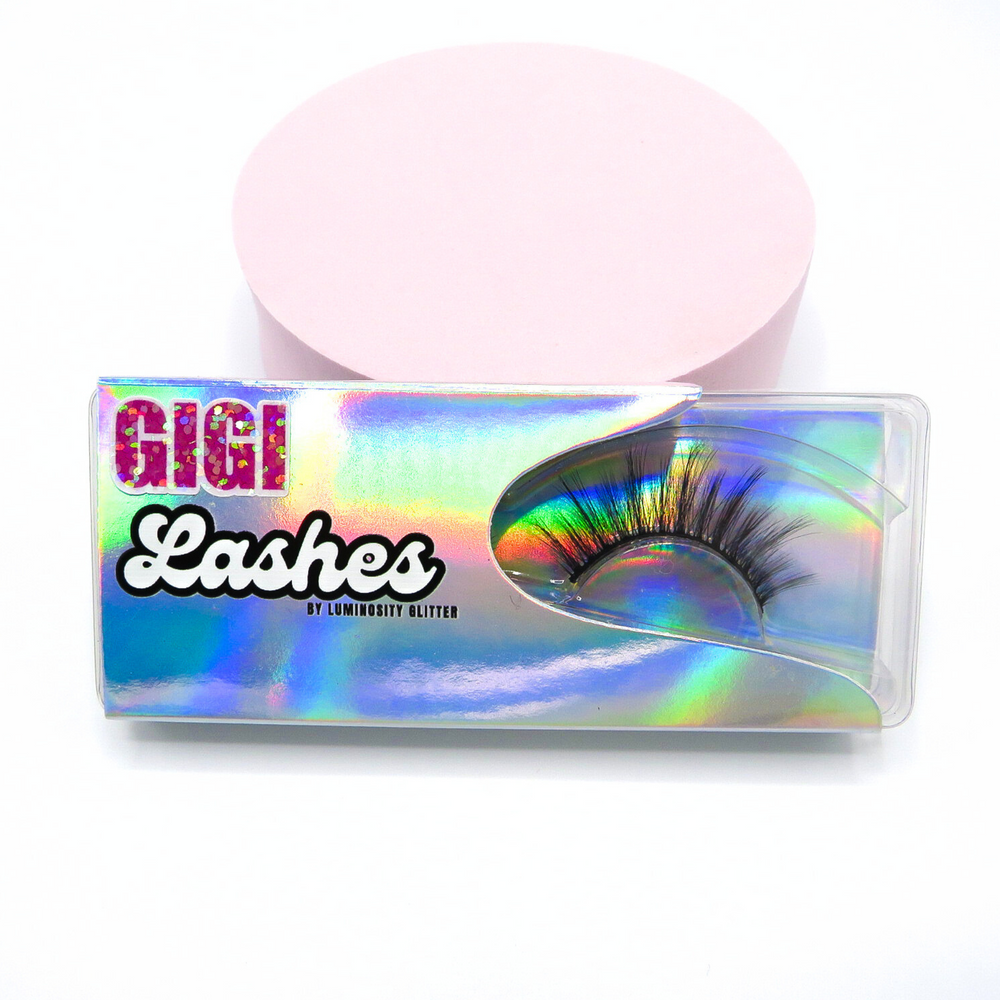 Gigi strip lashes by Luminosity Glitter. Faux mink strip lashes.