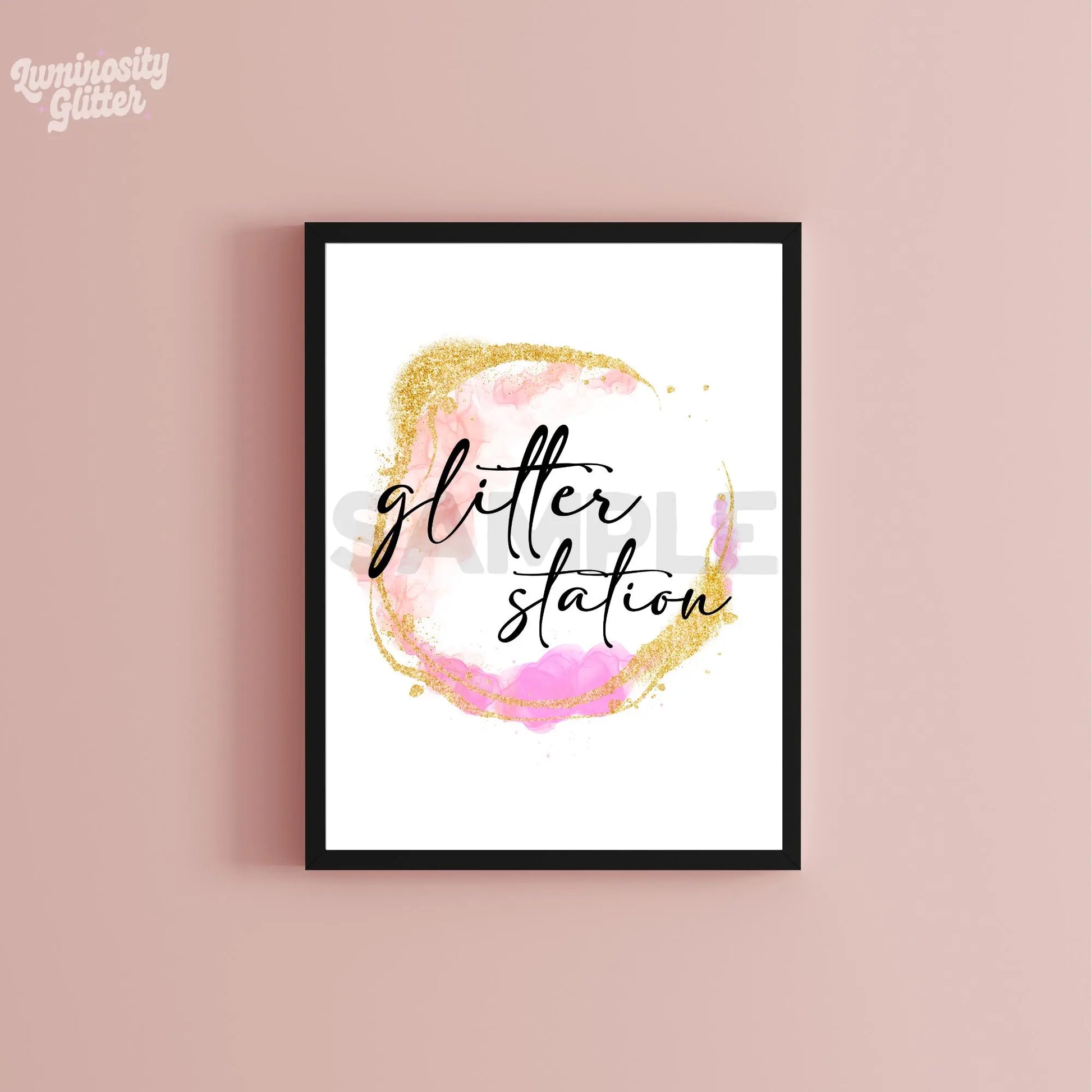 Glitter Station printable sign