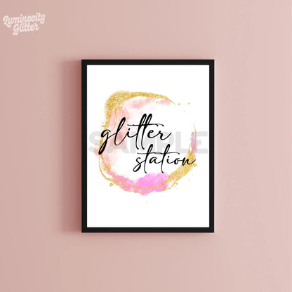 Glitter Station printable sign