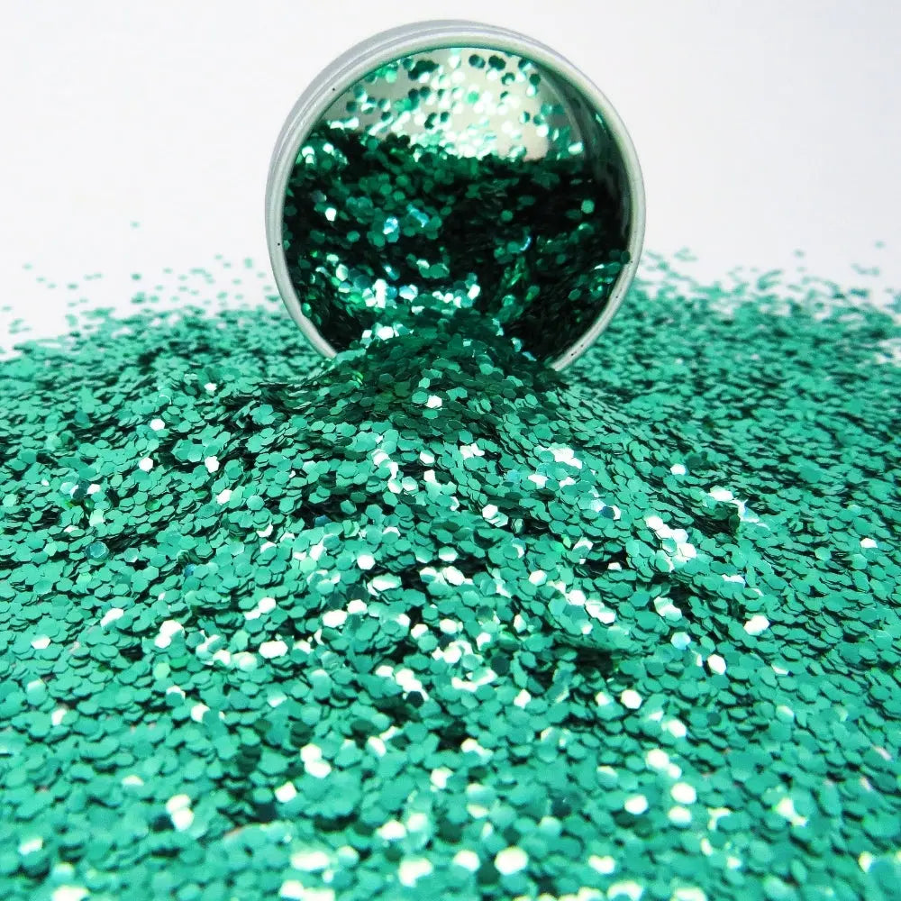 Green chunky eco friendly glitter.