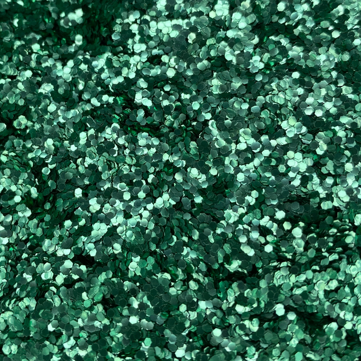 Green chunky eco friendly cosmetic glitter for halloween and Christmas makeup