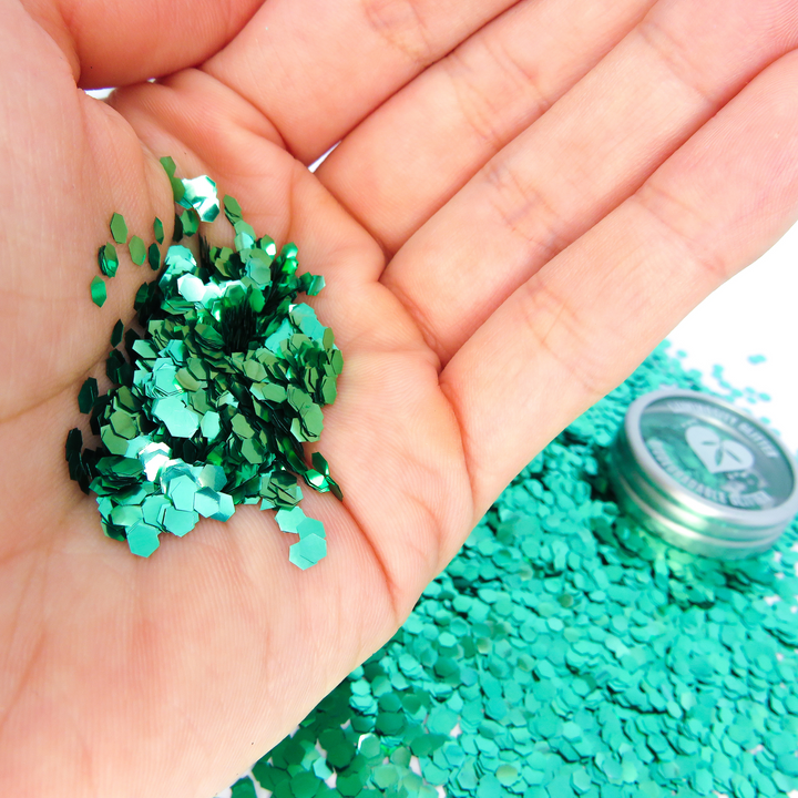 green super chunky biodegradable glitter