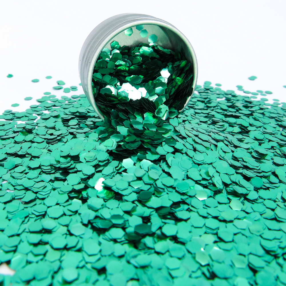 Green super chunky biodegradable festival glitter