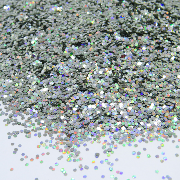 Chunky holographic silver eco friendly glitter