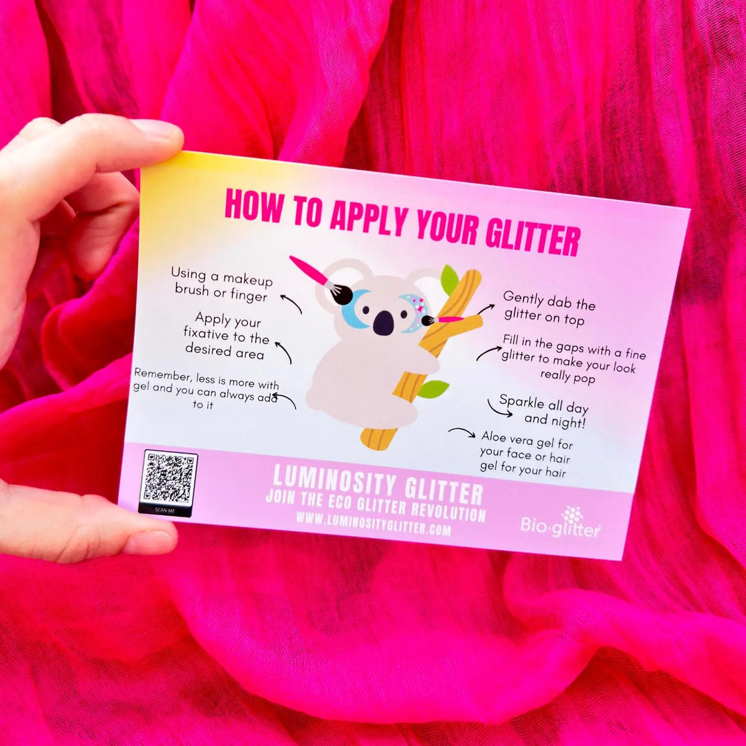 Glitter Application Guide - Glitter Removal Instructions