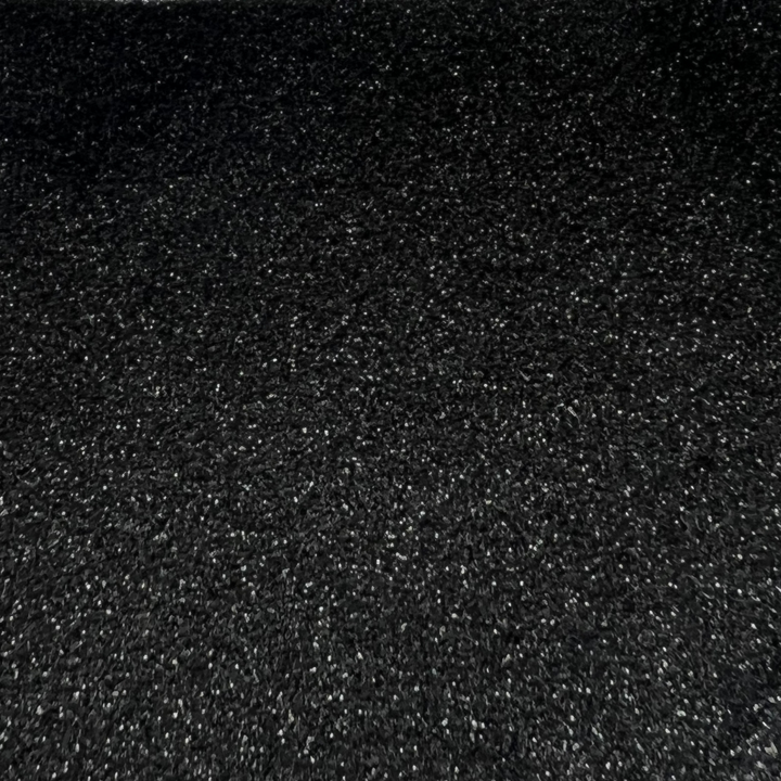 Close up of Jet black ultra fine biodegradable glitter by Luminosity Glitter