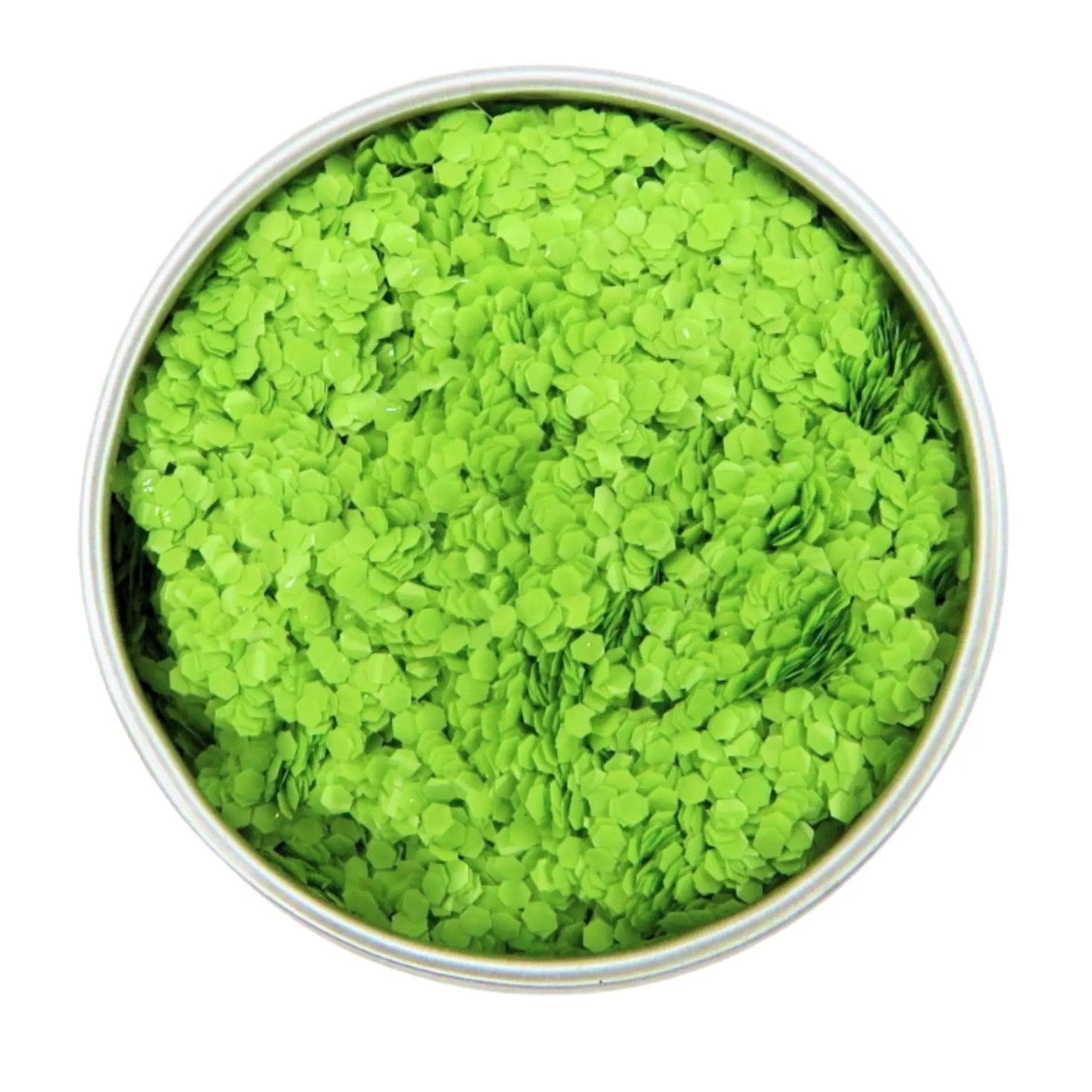 Lime green chunky biodegradable glitter