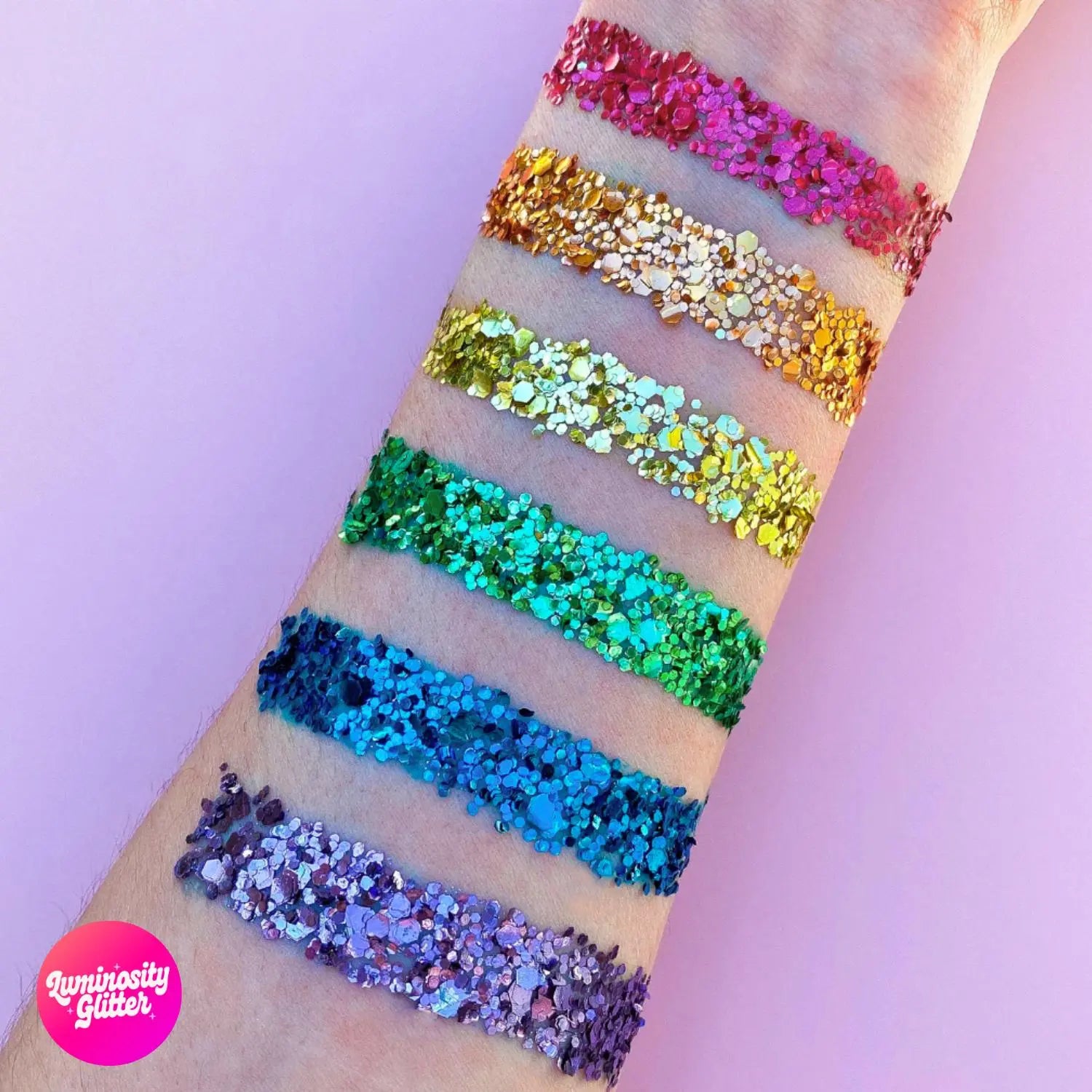 Love proudly eco glitter set swatch