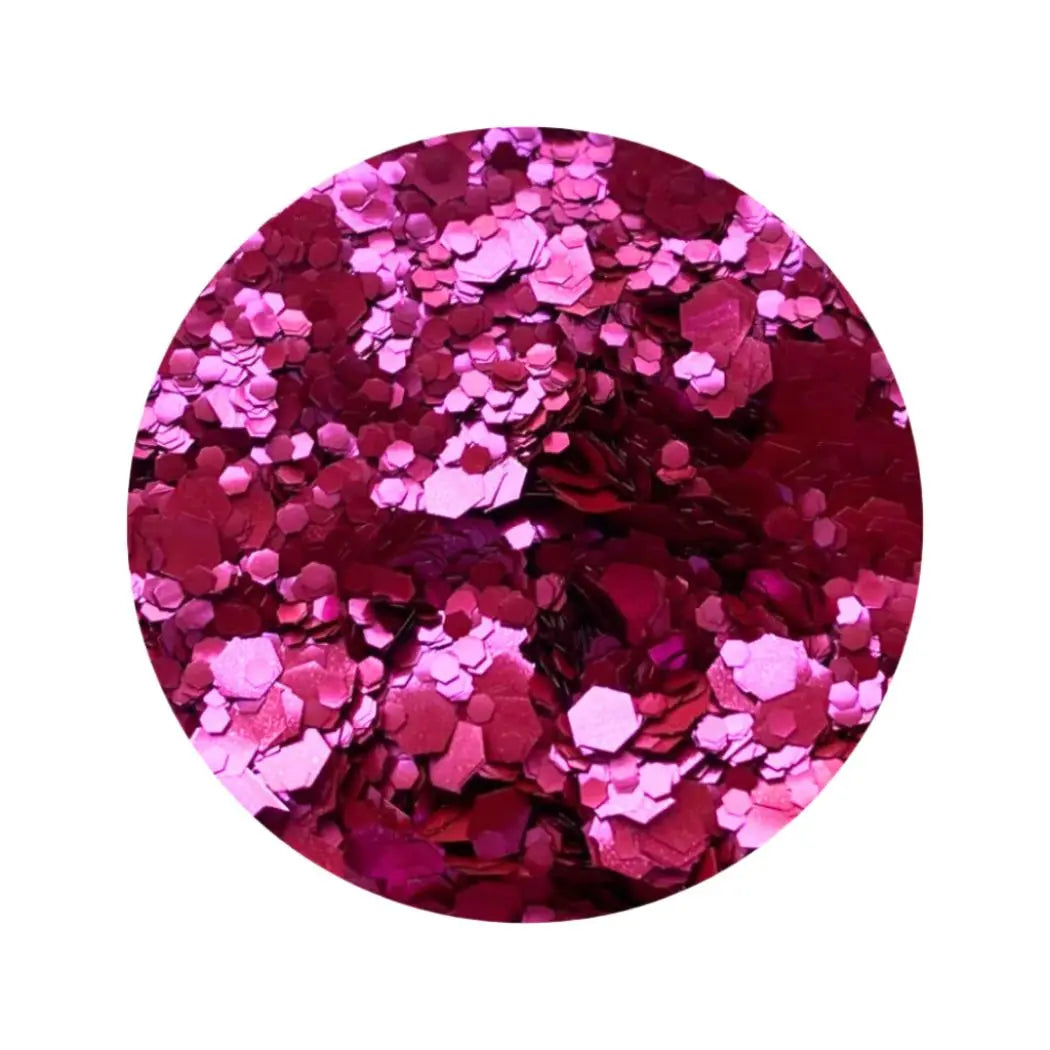 magenta eco friendly glitter mix is a beautiful bold shade of deep pink.