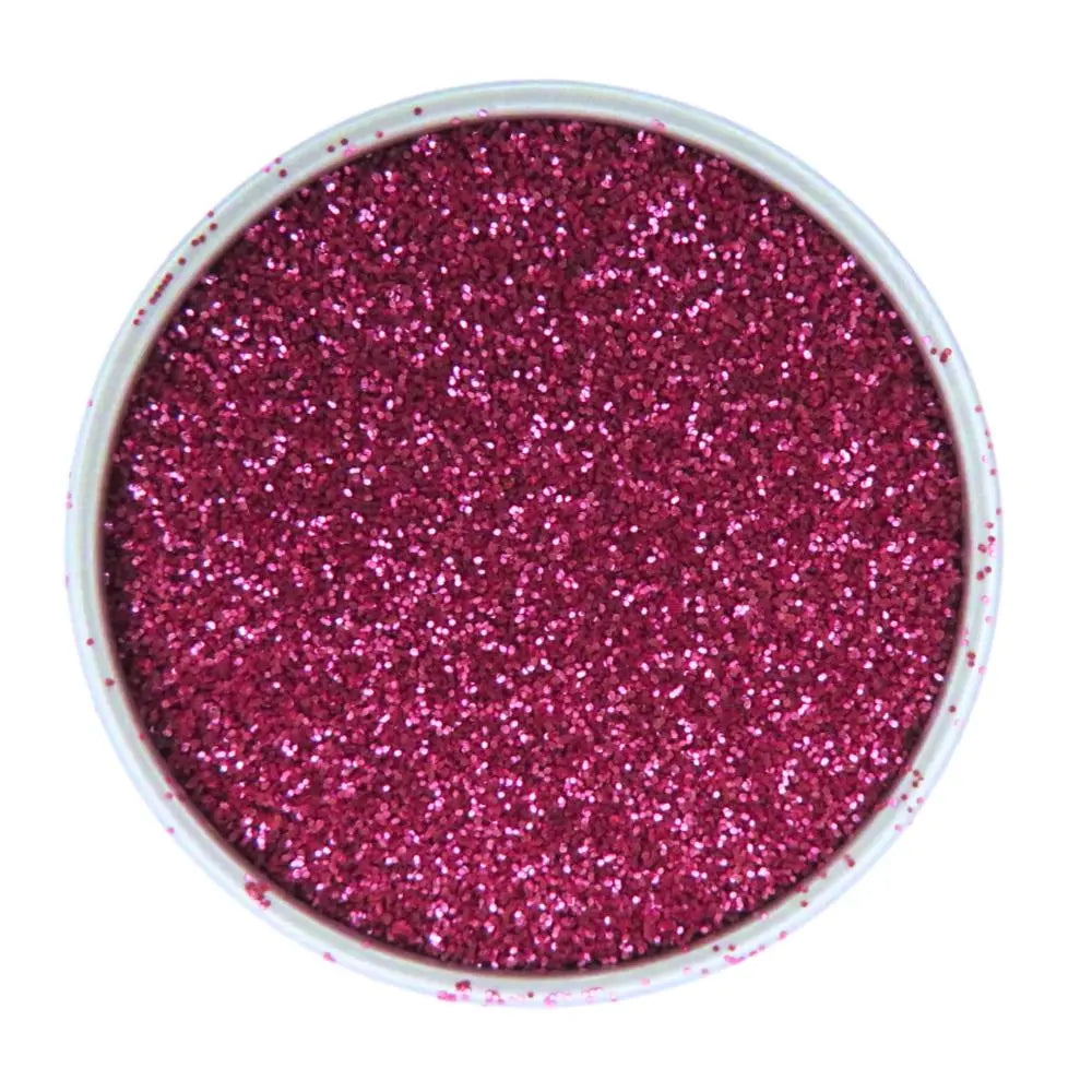 Magenta fine eco friendly glitter in a dark pink shade.