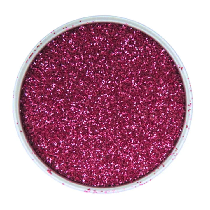 Magenta fine eco friendly glitter in a dark pink shade.