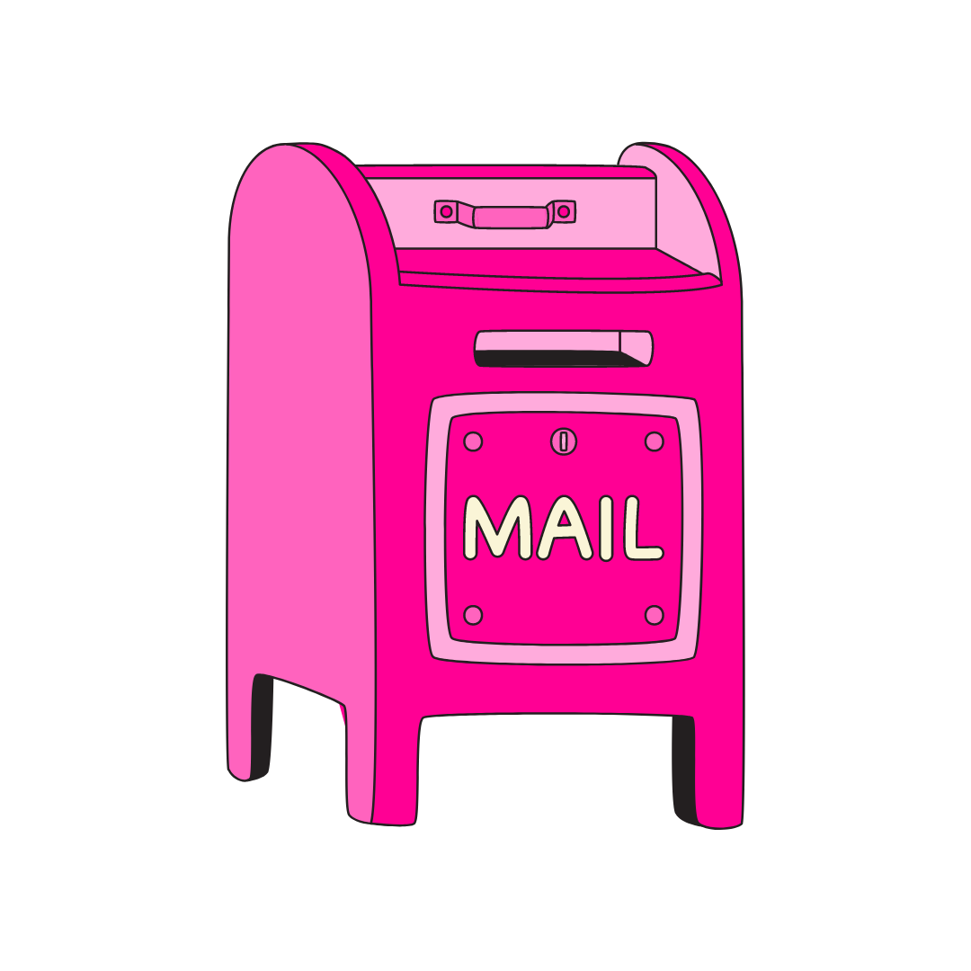 Pink mail box
