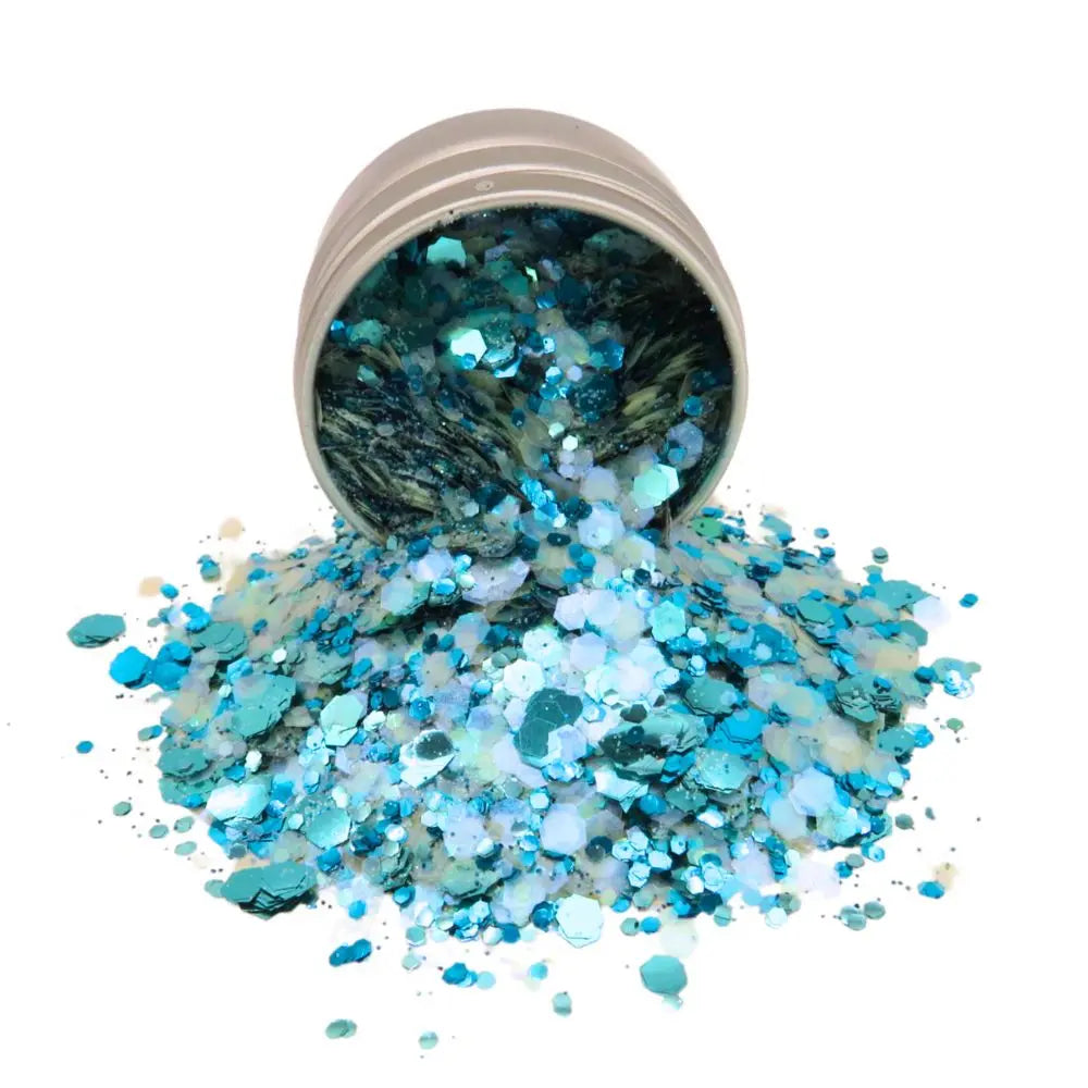 Merman biodegradable glitter blend of cosmetic grade glitter.