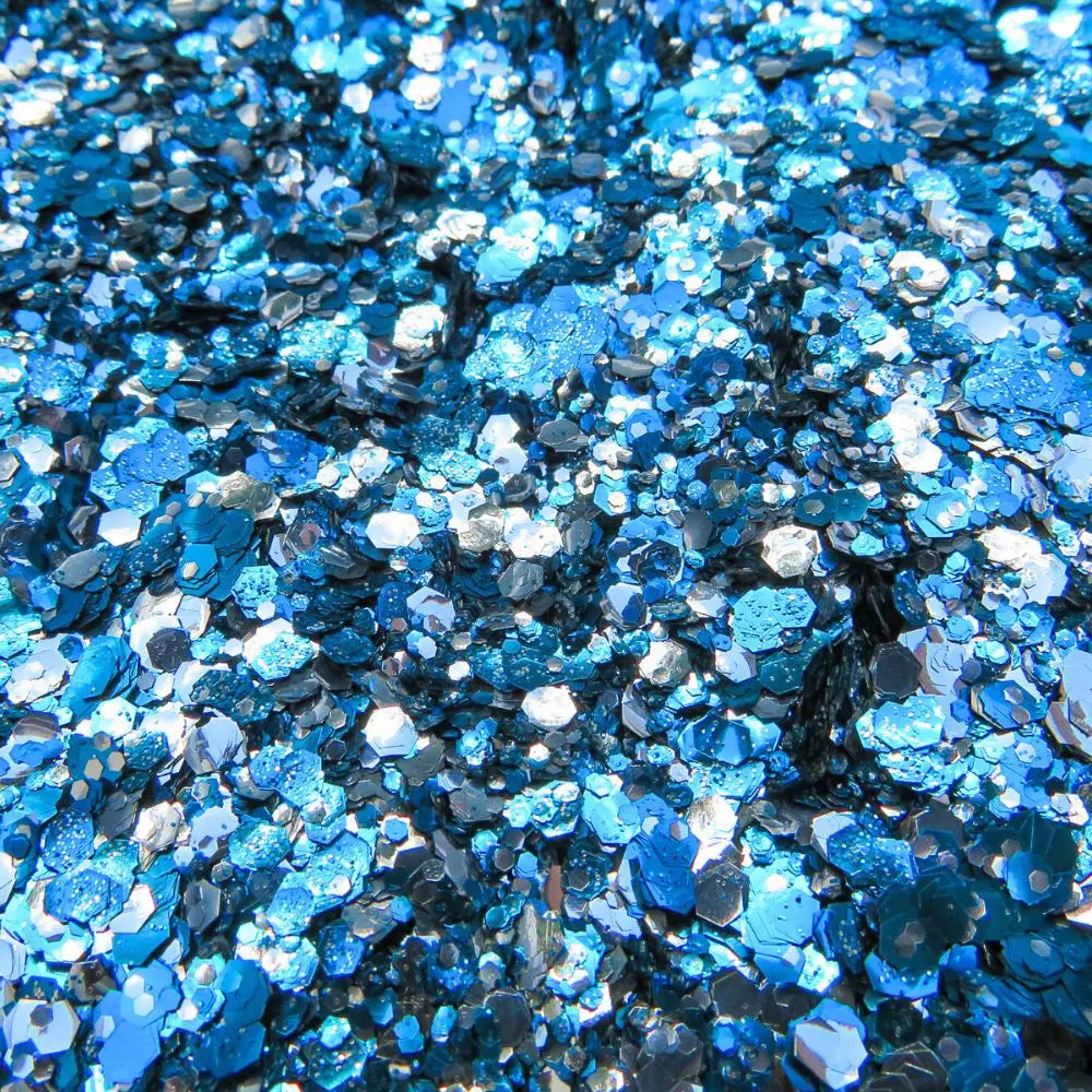 Moon river blend of blue and silver eco friendly cosmetic glitter