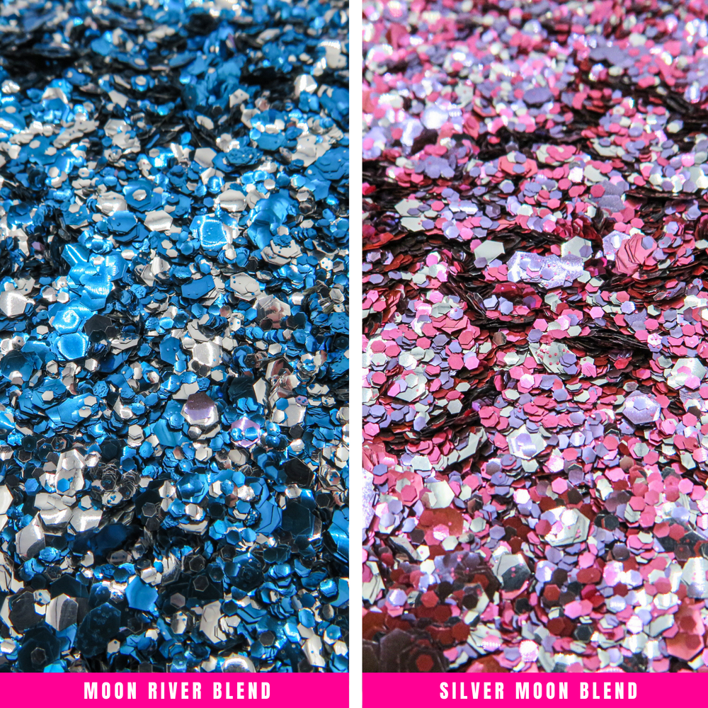 Moon river and sweetheart blends of biodegradable glitter