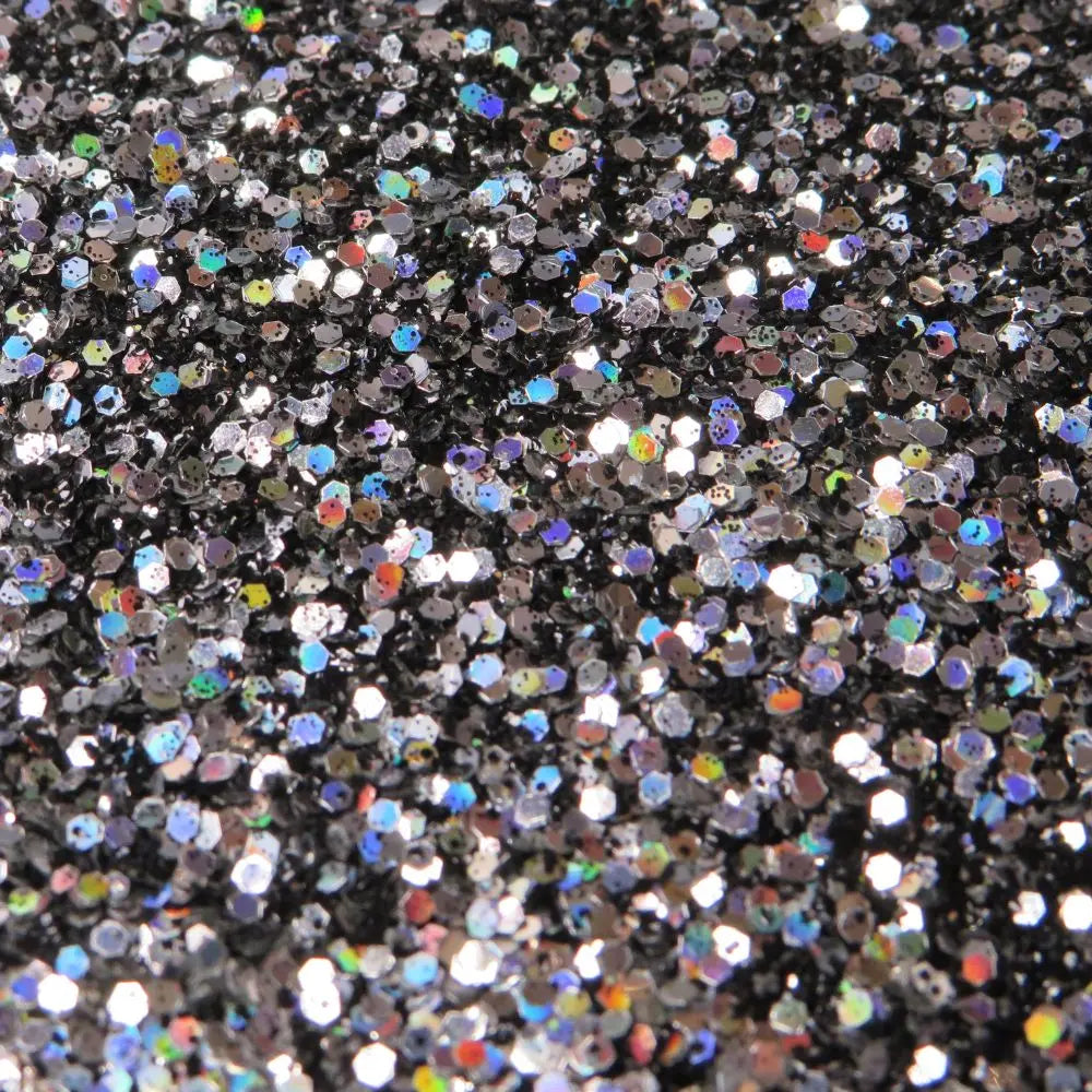 Moonlight wish halloween biodegradable glitter blend of black and holographic silver eco friendly cosmetic grade glitter.