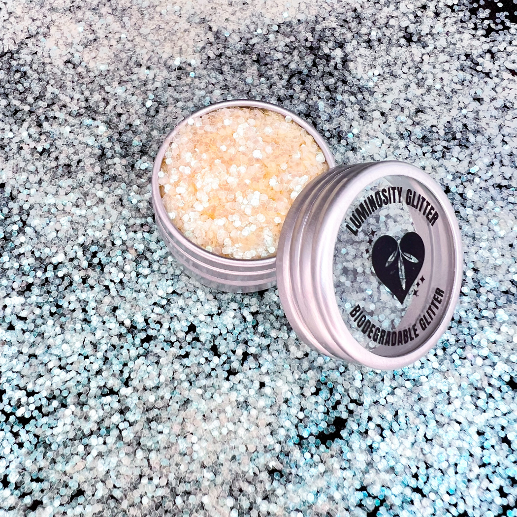 Opal mint chunky eco friendly glitter with a soft pearlescent shimmer in a light shade of green