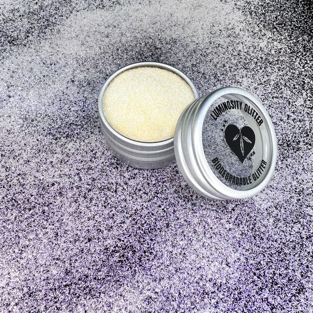 Opal rose fine eco friendly cosmetic glitter with a soft pink iridescent shimmer