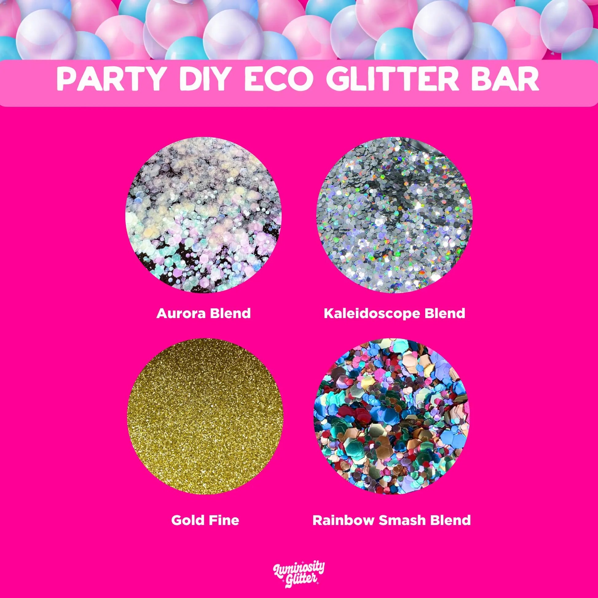 PartyGlitter station for new years eve parties and Christmas corporate events