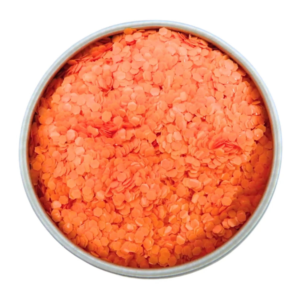 Peach orange eco friendly face and body glitter. Bioglitter opaque.